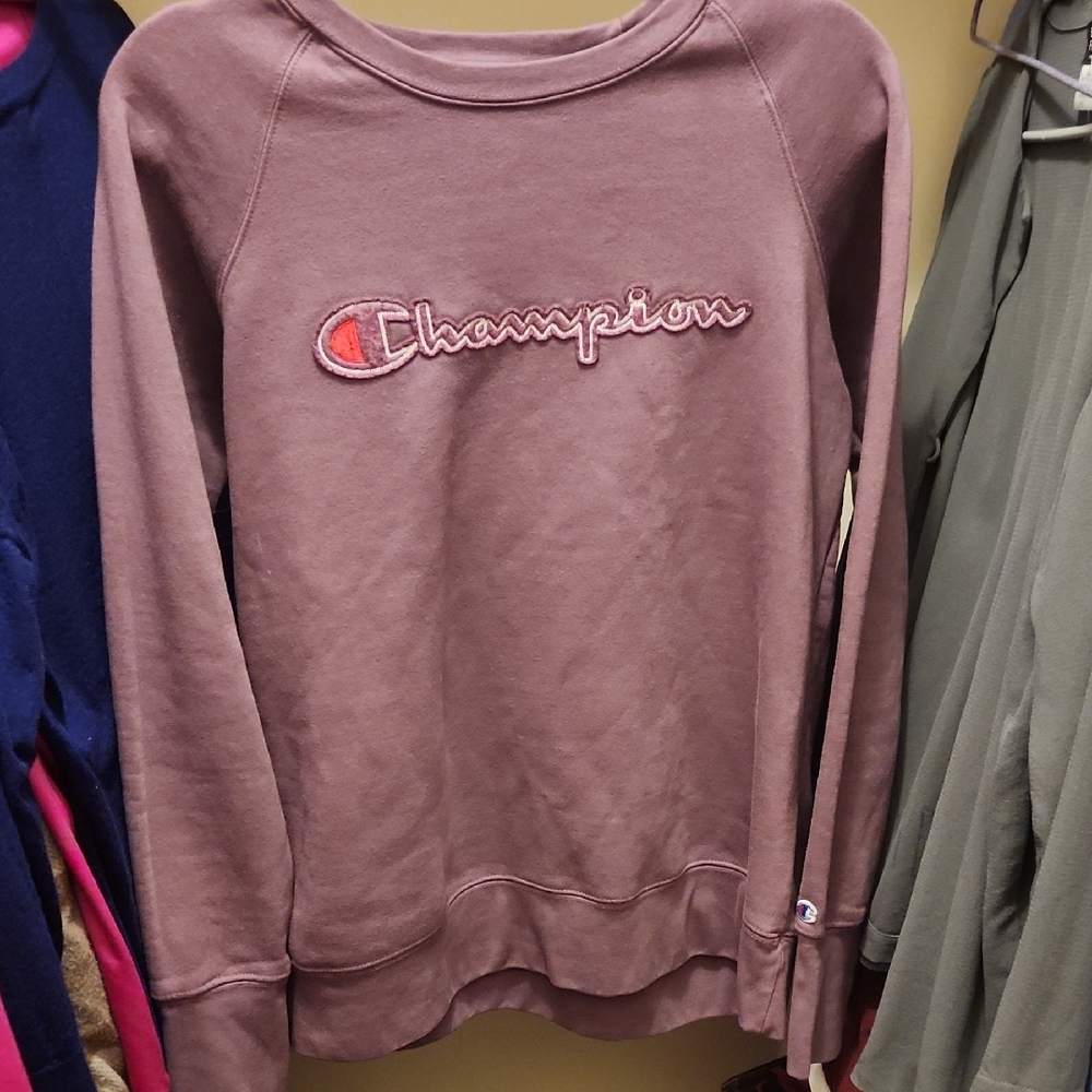 Champion Women's Mauve Crew Neck Sweater